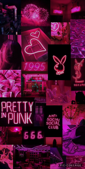 Neon Dark Pink Aesthetic Wallpaper