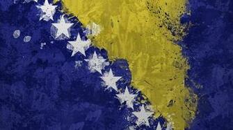 Flag Of Bosnia HD Wallpaper Background Image