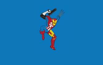 Minimalistic Superheroes Wallpaper