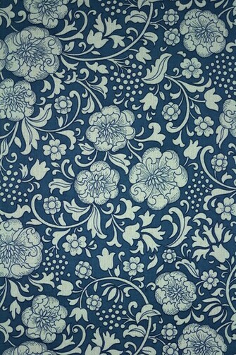 Dark Blue Floral Wallpaper