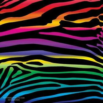 Rainbow Zebra Print Background