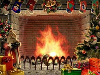 Christmas Fireplace Wallpaper