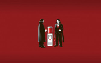 Humor Funny Office Dark Horror Vampire Blood Wallpaper