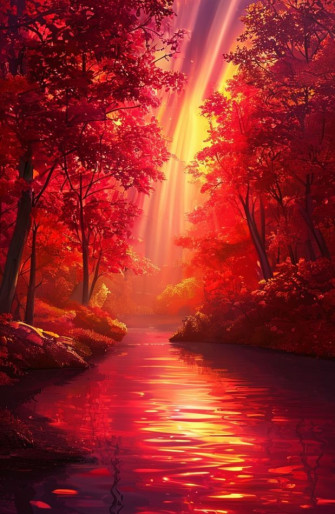 Red Nature Wallpaper