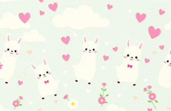Kawaii Llama Wallpaper