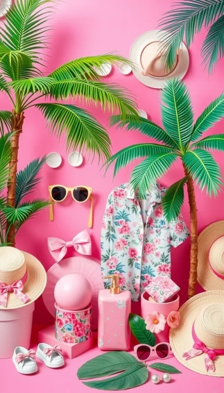 Pink Summer Preppy Wallpaper