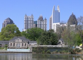 Description Midtown Atlanta Skyline From Clara Meer In Piedmont Park