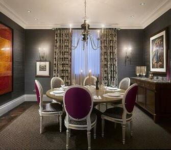 Grasscloth Wall Covering Adds Texture To The Dining Room Walls Design