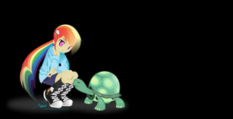 Mlp Fim Rainbow And Tank Desktop By Bonebreaker99