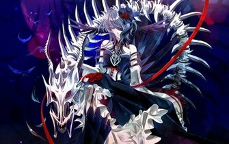 Anime Girl And Dragon Skeleton Wallpaper