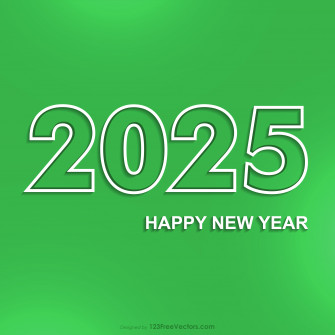 Happy New Year Green Background Wallpaper