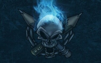 Blue Flame Skull Click To
