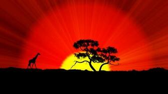 World Africa Wallpaper Sunset HD Desktop