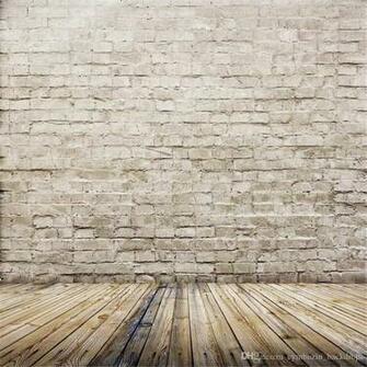 Retro Vintage Brick Wall Photography Backdrop Wood Floor Baby