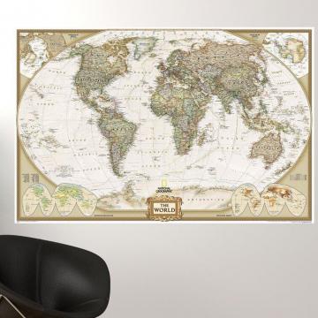 Woodymood National Geographic World Map Wall Mural Removable