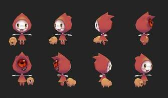Low Poly Game Character Iji Kun And Choco By Cocteautwins