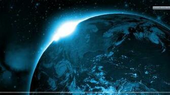 Sunrise Over A Blue Planet Wallpaper