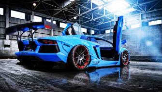Blue Lamborghini Wallpaper