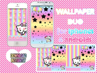 Samsung Wallpaper Cute Pastel Rainbow Hello Kitty