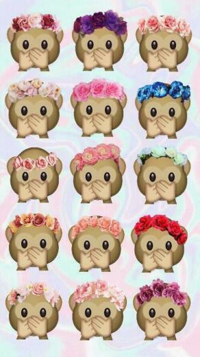 Monkey Emoji Wallpaper More iPhone Fondos Emojis
