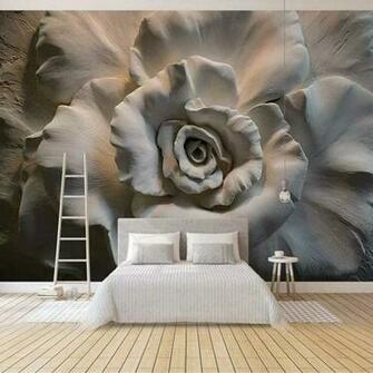 Amazon Biazeu European Style 3d Wallpaper Embossed Mural Rose