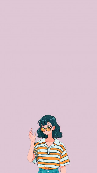 Vintage Girl Aesthetic Wallpaper