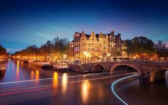 Amsterdam City Sunrise Wallpaper