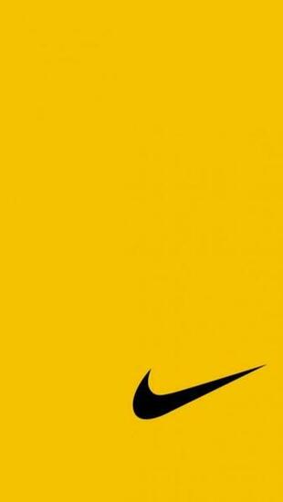 Apple iPhone Wallpaper Nike Logo Yellow