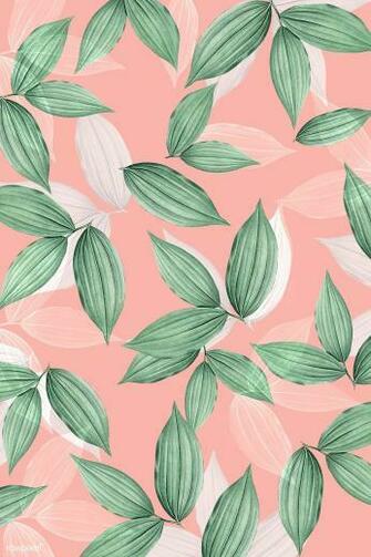 Premium Of Vintage Pink Tropical Leafy Background