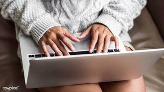 Premium Image Of Woman Working On A Laptop My