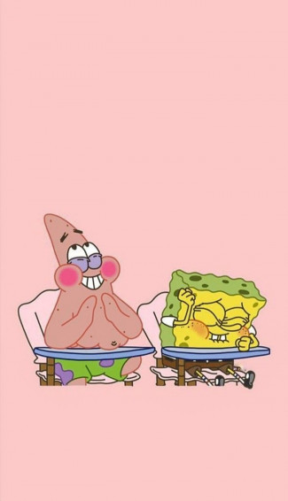 Spongebob Patrick Lalapgrb Funny iPhone Wallpaper Cartoon