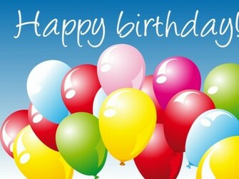 Illustration Of Balloons With Happy BirtHDay Size