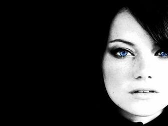 Black And White Emma Stone Fan Art Wallpaper