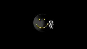 Smiley Face Black Background