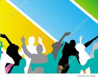 Young People Having Fun Vector Stock Illustration