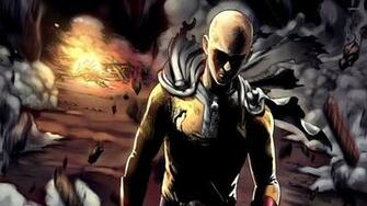 Saitama In An Explosion One Punch Man Wallpaper