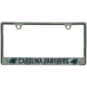 Carolina Panthers Digi Camo License Plate Frame With Black Letters
