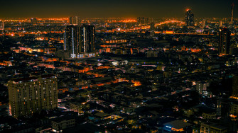 Wallpaper Id Night City Aerial Lights Streets 4k