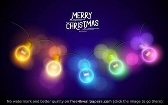 Merry Christmas Lights HD Wallpaper
