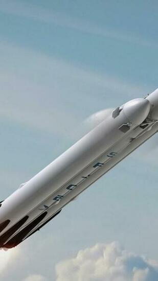 Wallpaper Falcon Heavy Space X Launching