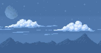 Wizardries Sky Clouds Pixels Scenery