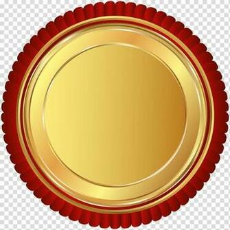 Round Red And Gold Logo Seal Badge Transparent