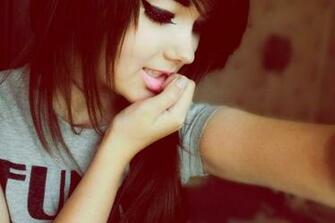 Emo Girl Face Teenager Stylish Wallpaper Best HD