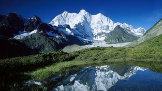 Chomolonzo Peak Kangshung Glacier Tibet Wallpaper