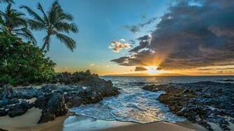 Hawaii Wallpaper Dark Blue Widescreen Desktop Background