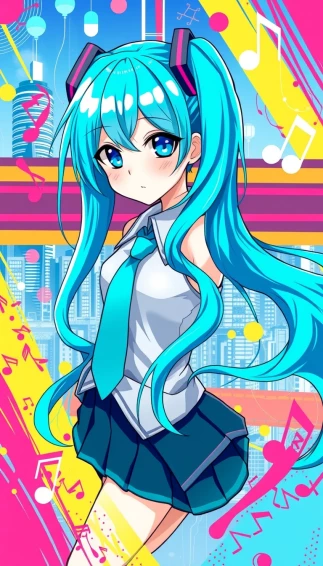 Hatsune Miku Phone Wallpaper