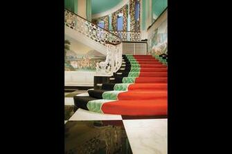 Carleton Varney Designed Carpet Leads Past The Historic French Zuber