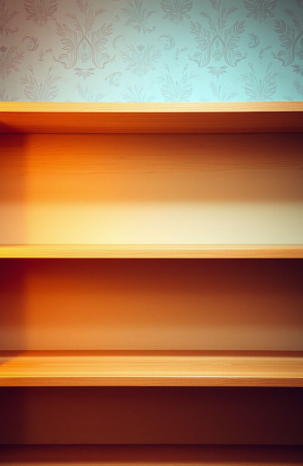 Empty Bookshelf Wallpaper