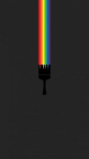 Minimalistic Paint Brush iPhone Wallpaper