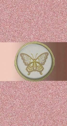 Rose Gold And White Butterfly Wallpaper